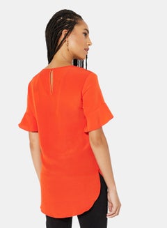 NEW LOOK Frill Sleeve Top Red  - Image 2