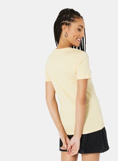 NEW LOOK Slogan Print T-Shirt Yellow  - Image 2