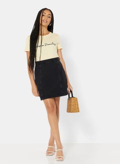NEW LOOK Slogan Print T-Shirt Yellow  - Image 3