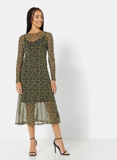 NEW LOOK Ditsy Floral Dress Multicolour  - Image 1