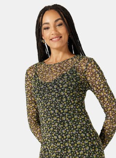 NEW LOOK Ditsy Floral Dress Multicolour  - Image 4