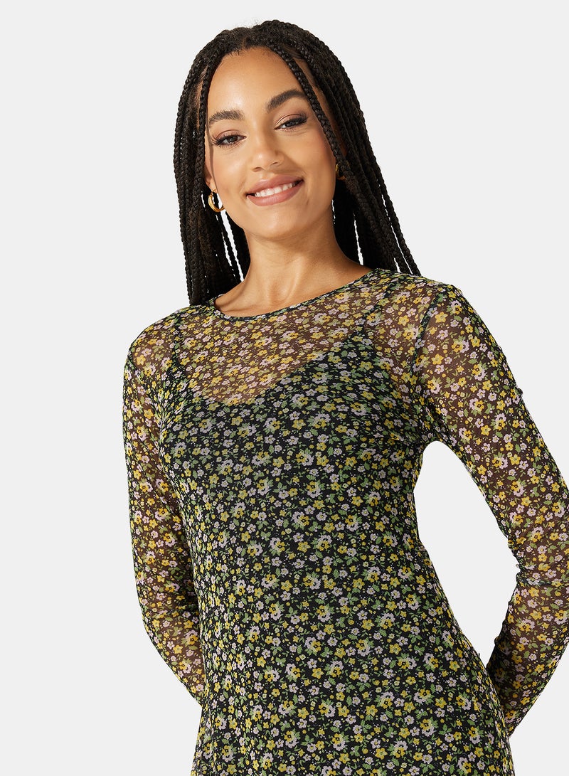 NEW LOOK - Ditsy Floral Dress Multicolour - Image 1