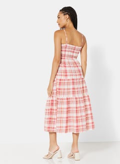 NEW LOOK Checkered Midi Dress Multicolour  - Image 2