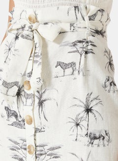 NEW LOOK Printed Skirt White  - Image 4