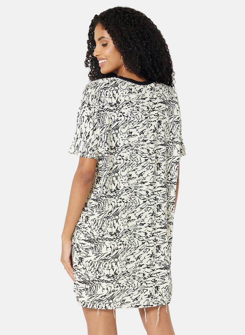 NOISY MAY Sula Rib Long Sleeve Top Black/White  - Image 2