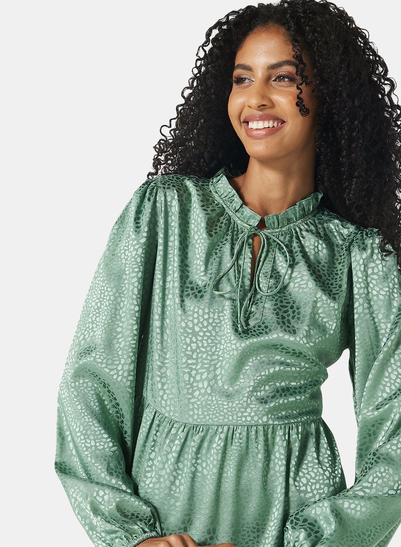 NOISY MAY Tiered Dress Mint  - Image 4