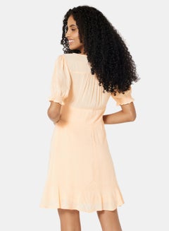 NA-KD Flared Dress Ecru  - Image 2