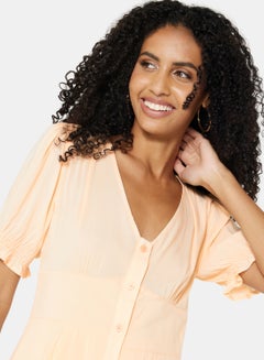 NA-KD Flared Dress Ecru  - Image 4