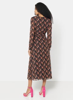 NA-KD Floral Dress Black  - Image 2