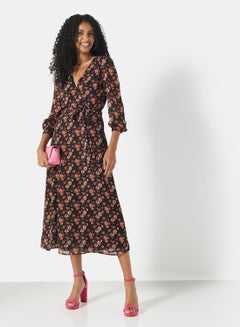 NA-KD Floral Dress Black  - Image 3