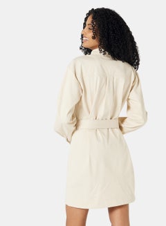 NA-KD Belted Utility Dress Light Beige  - Image 2