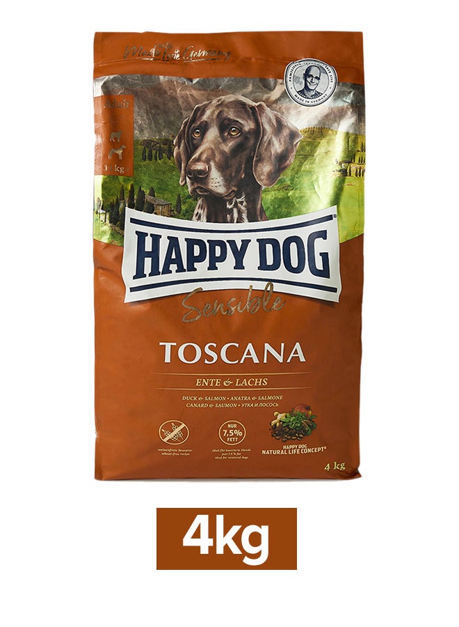 HAPPY DOG Sensible Toscana Dry Food - Ente And Lachs 4kg - Image 1