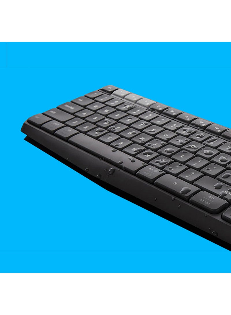 Logitech - K375s Multi-Device Wireless Keyboard and Stand Combo, EN Layout Black - Image 1
