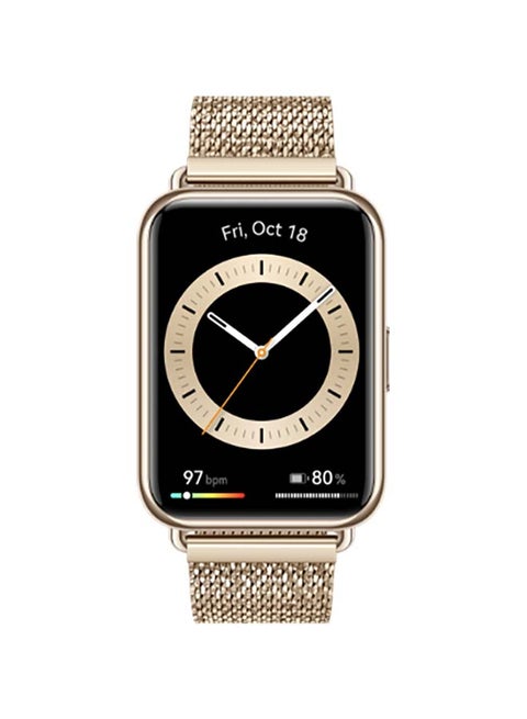 Watch Fit 2 Elegant Edition Smartwatch 1.74-inch FullView Display Bluetooth Calling Healthy Living Management Durable Battery Life Quick-Workout Animations Automatic SpO2 Monitoring Premium Gold