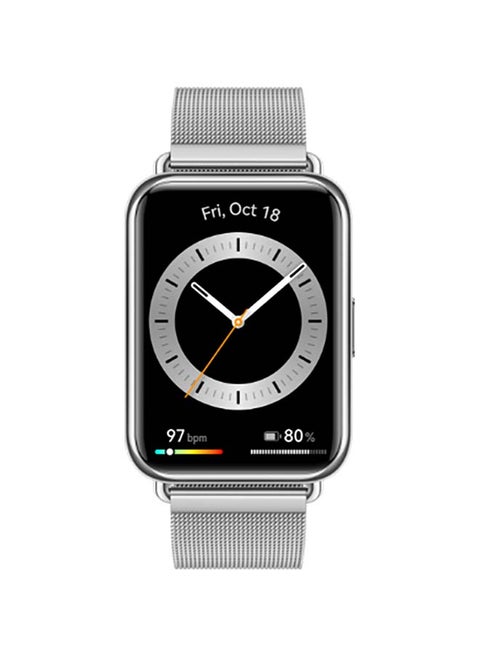 Watch Fit 2 Elegant Edition Smartwatch 1.74-inch FullView Display Bluetooth Calling Healthy Living Management Durable Battery Life Quick-Workout Animations Automatic SpO2 Monitoring Silver Frost