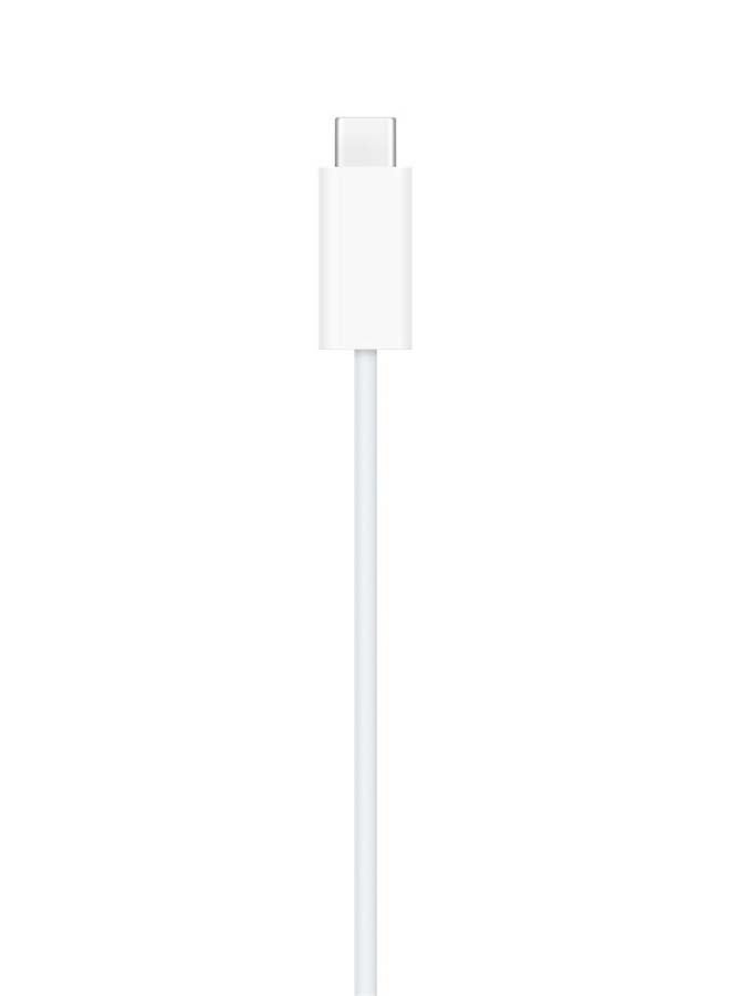 Apple - Magnetic Fast Charger to USB-C Cable For Apple Watch 1m White - Image 1