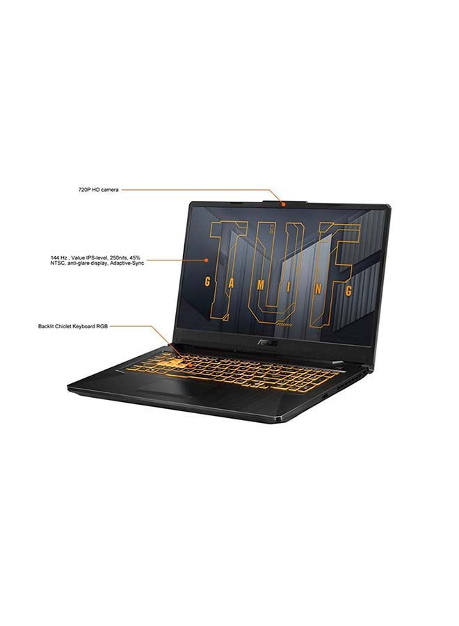ASUS - TUF F17 FX706HE Gaming Laptop With 17.3-Inch FHD Display, Core i5-11260H Processer/8GB RAM/512GB SSD/4GB Nvidia GeForce RTX 3050Ti Graphics Card English Black - Image 1