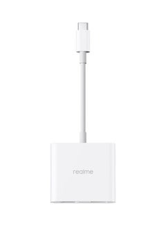 موزع Type-C بمنفذي USB3.2 و HDMI 1.4 أبيض