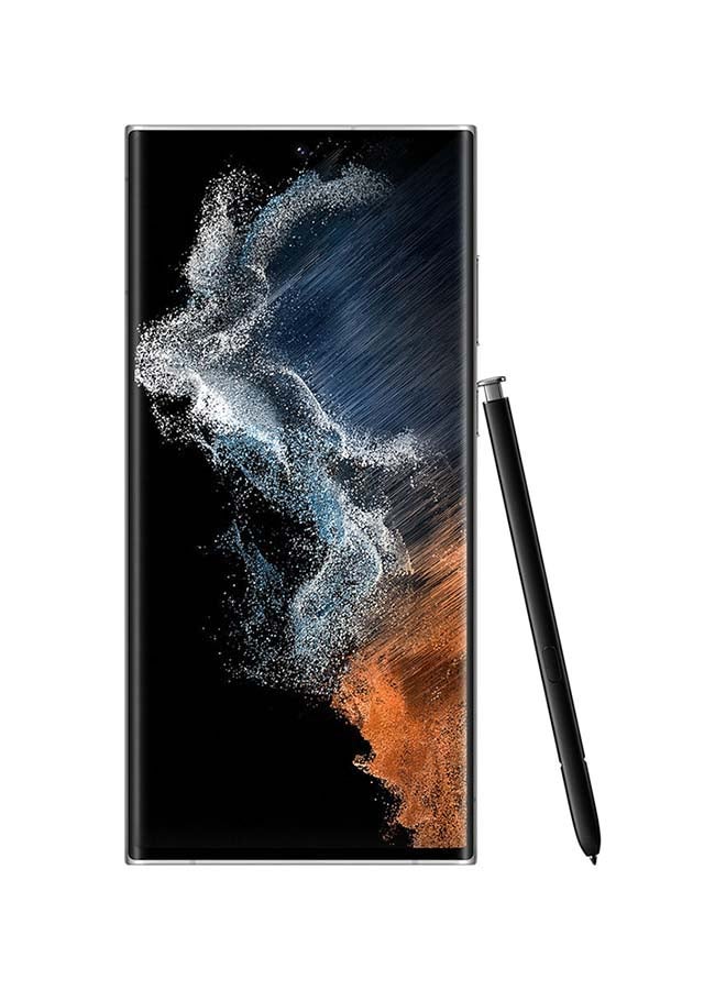 سامسونج هاتف Galaxy S22 Ultra ثنائي الشريحة باللون الأبيض فانتوم وذاكرة وصول عشوائي (RAM) سعة 12 جيجابايت وذاكرة تخزين داخلية 256 جيجابايت يدعم تقنية 5G - إصدار الشرق الأوسط  - Image 2