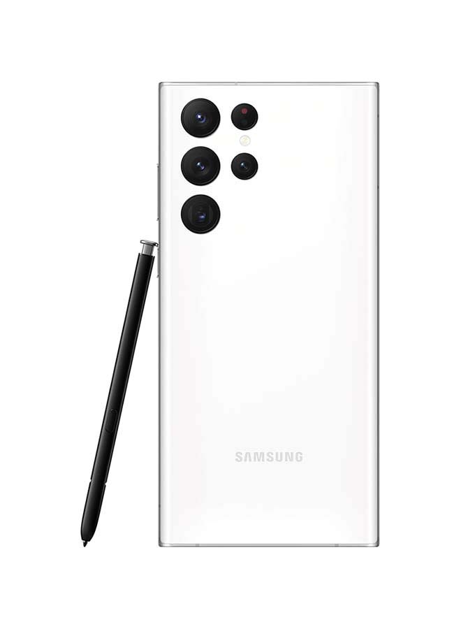 سامسونج هاتف Galaxy S22 Ultra ثنائي الشريحة باللون الأبيض فانتوم وذاكرة وصول عشوائي (RAM) سعة 12 جيجابايت وذاكرة تخزين داخلية 256 جيجابايت يدعم تقنية 5G - إصدار الشرق الأوسط  - Image 3