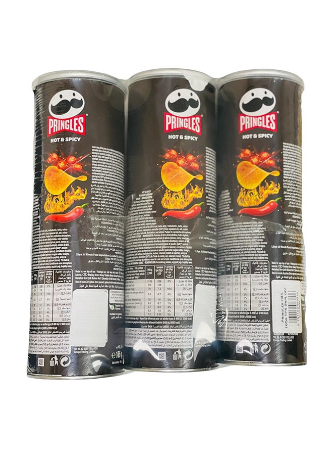 Pringles - Hot & Spicy Flavored Chips 165grams Pack of 3 - Image 1