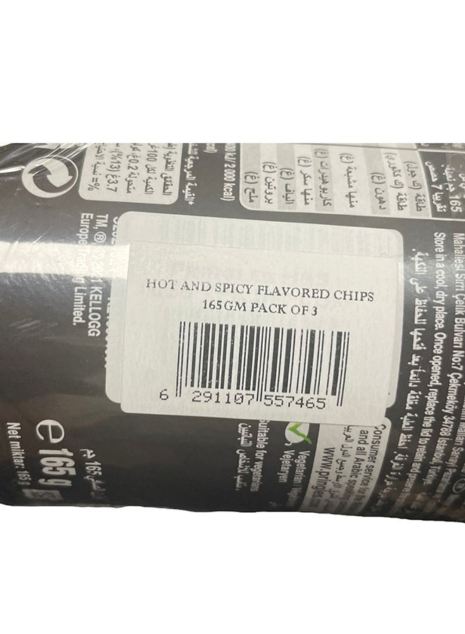 Pringles - Hot & Spicy Flavored Chips 165grams Pack of 3 - Image 1