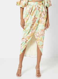 Floral Wrap Skirt Multicolour