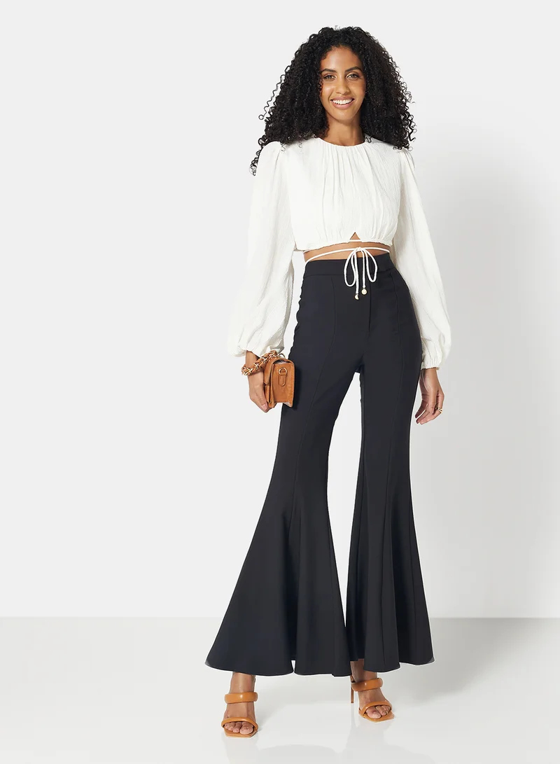 Finders Keepers Puff Sleeve Top Ivory