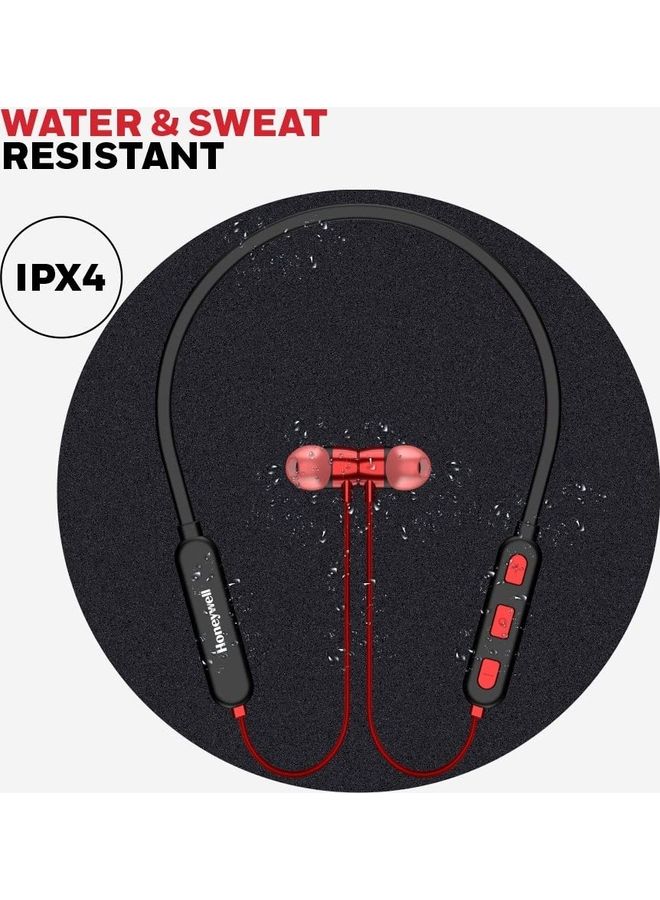 Honeywell - Moxie V10 Wireless Neckband with Upto 12 Hours Playtime, Bluetooth 5.0, Tangle-Free Headset, Voice Assistant & in-Built Mic Black - Image 1