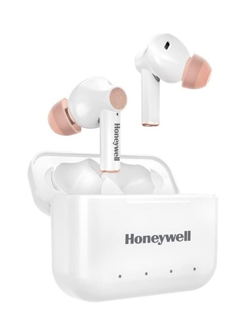 Moxie V1000 Truly Wireless Earbuds, Upto 12 Hours Playtime, IPX4, Type-C Fast Charging, Voice Assistant & Bluetooth 5.0 White