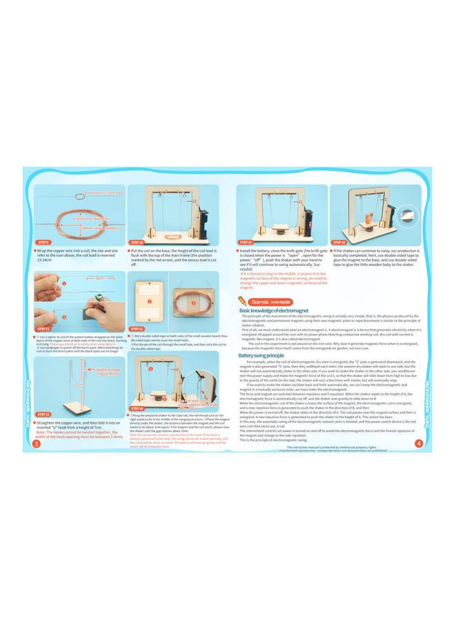 DIY STEM Lab And Science Electric Motor Assembly Solar Powered Kit 10x10x1.5cm