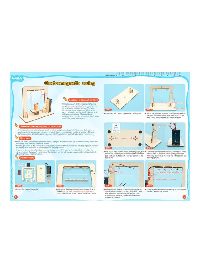 DIY STEM Lab And Science Electric Motor Assembly Solar Powered Kit 10x10x1.5cm