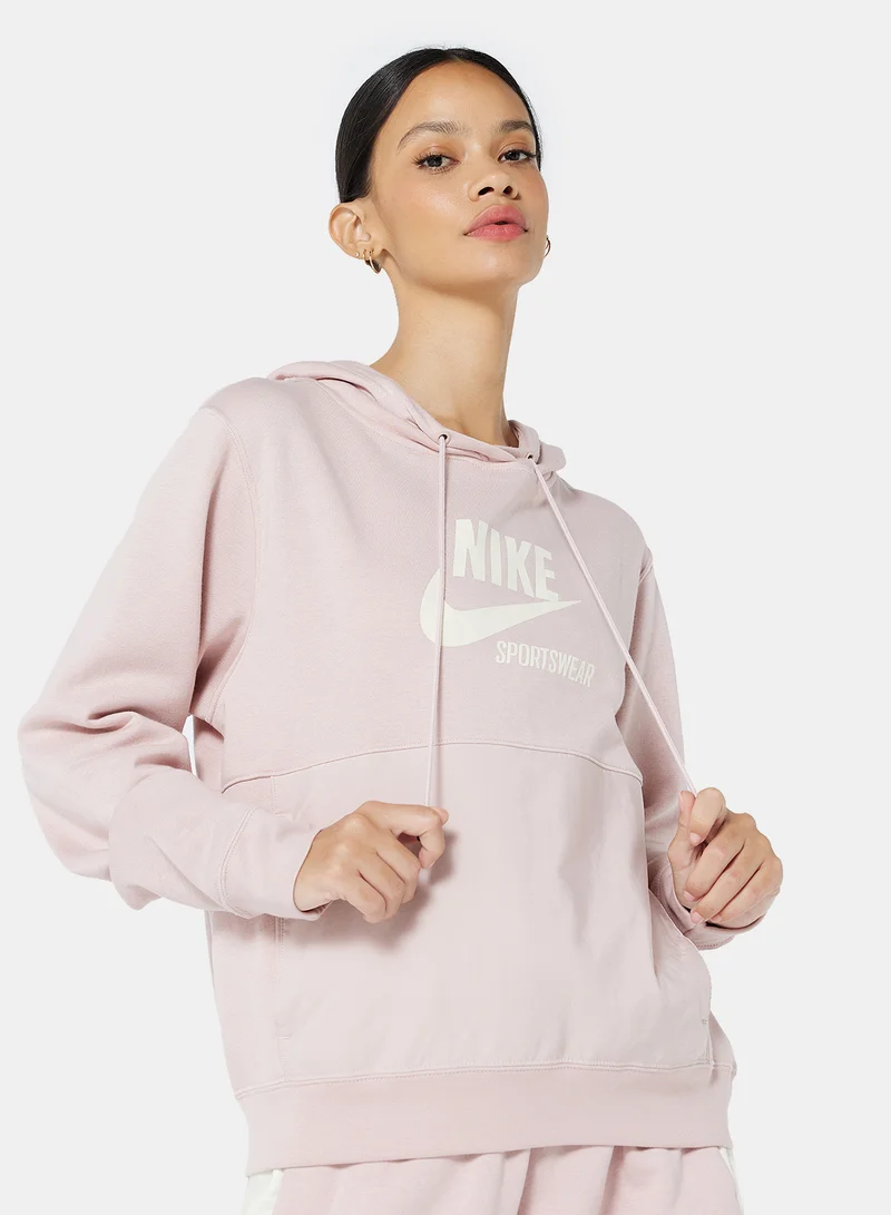 نايكي NSW Fleece Heritage Hoodie Pink