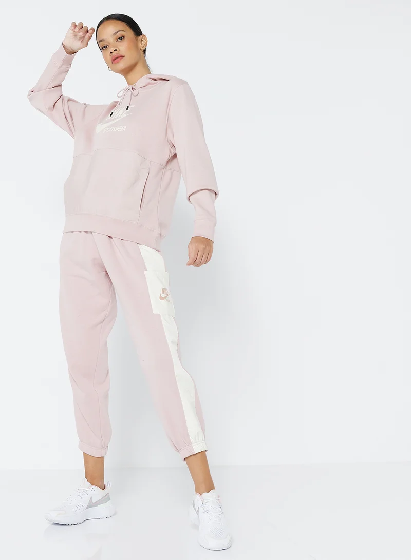 نايكي NSW Fleece Heritage Hoodie Pink