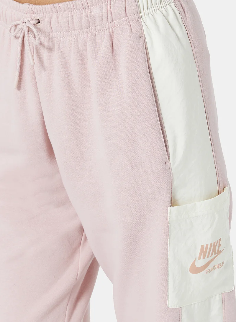نايكي NSW Fleece Heritage Sweatpants Pink