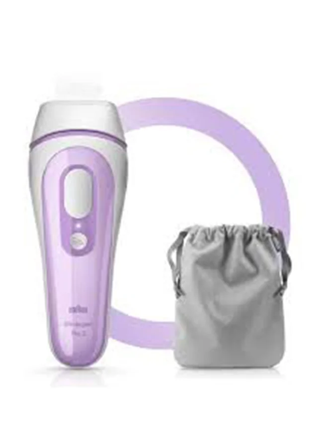 BRAUN IPL Silk-expert PL 3011, hair removal system for use on body and face, 300,000 flashes with 2 extras : Venus razor and premium bag White/Purple 500grams