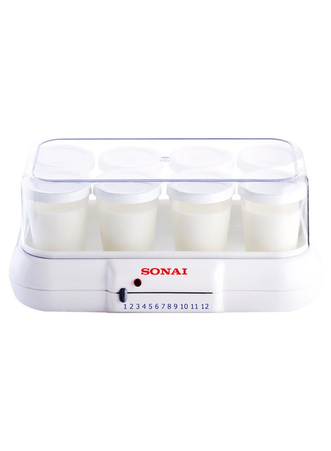 Sonai - SONAI Yoghurt Maker, 8 Cups, 10 Watt, light indicator, White - MAR-1008 10 W MAR-1008 White/Clear - Image 1