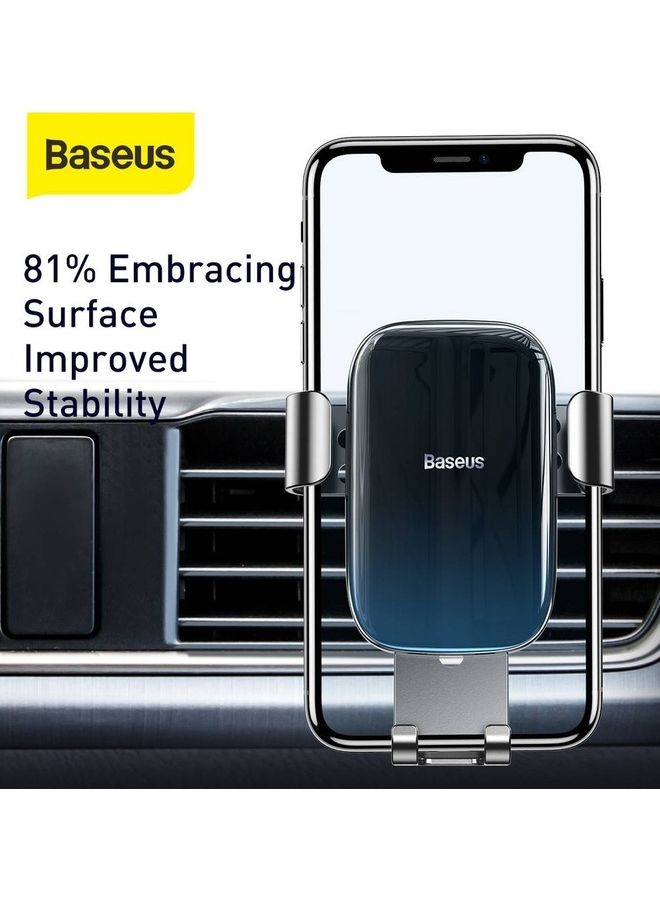 Baseus Glaze Gravity Car Mount Phone Holder Silver/Black  - Image 3