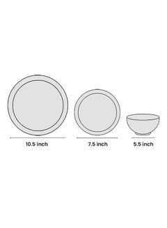 18-Piece Stoneware Dinner Set Plates, Dishes, Bowls, Serves 6 Dark Blue - v1653298862/N27407578A_6