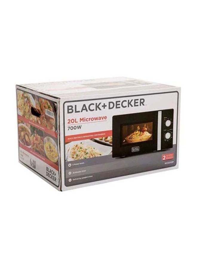 BLACK+DECKER - Microwave Oven 700W, 20L Capacity, Defrost Function for Quick and Easy Cooking, Ideal for Home & Office Use 20 L 700 W MZ2010P-B5 Black/Silver - Image 1
