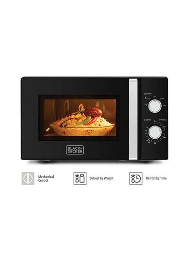 BLACK+DECKER - Microwave Oven 700W, 20L Capacity, Defrost Function for Quick and Easy Cooking, Ideal for Home & Office Use 20 L 700 W MZ2010P-B5 Black/Silver - Image 1