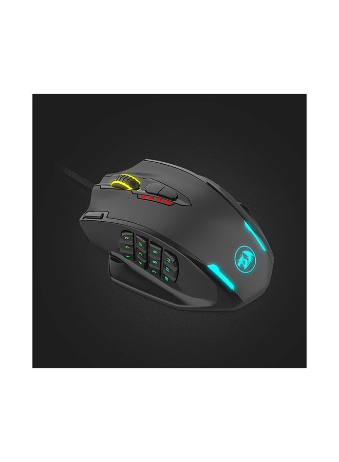 REDRAGON - M908 IMPACT MMO Gaming Mouse up to 12,400 DPI High Precision Laser Mouse for PC, 18 Programmable Buttons, Weight Tuning Cartridge, 12 Side Buttons - Image 1