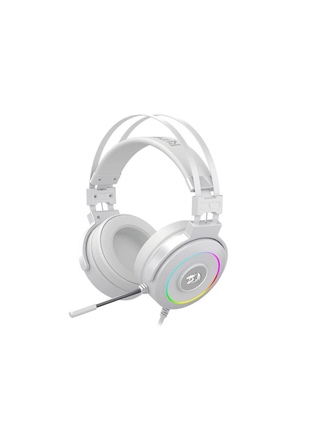 REDRAGON - Redragon H320 Lamia2 USB RGB 7.1 Virtual Surround Gaming Headset - 3D Sound Effect With Headset Stand - Fixable mic - White - Image 1
