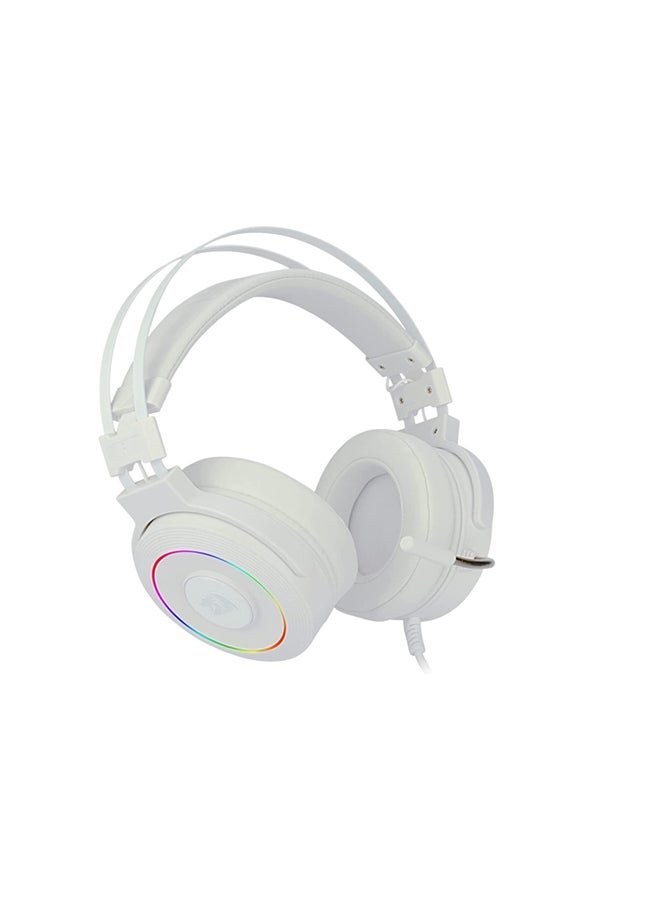 REDRAGON - Redragon H320 Lamia2 USB RGB 7.1 Virtual Surround Gaming Headset - 3D Sound Effect With Headset Stand - Fixable mic - White - Image 1