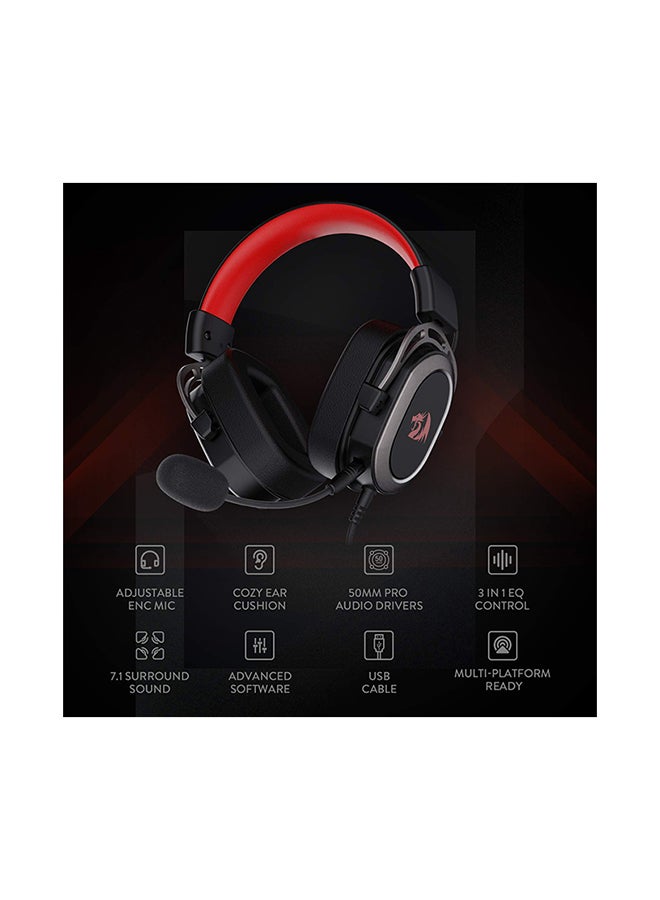 REDRAGON - H710 Helios Wired Gaming Headset - 7.1 Surround Sound - Memory Foam Ear Pads - 50MM Drivers - Detachable Microphone - Multi Platform Headphone - Works with PC/PS4/Switch - Image 1