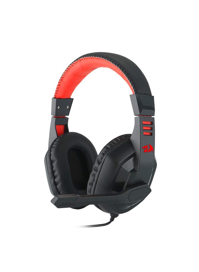 REDRAGON H120 Ares RGB WirwsGaming Headset with Surround Sound, 40mm Speaker Drive Unit, RGB Light Effects, 90° Up and Down, Geared Volume Keys, Large Ear Muffs, Black | H120-RGB - Image 1