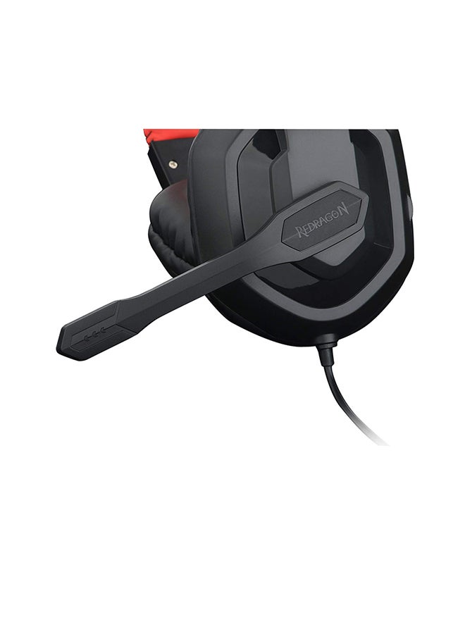 REDRAGON H120 Ares RGB WirwsGaming Headset with Surround Sound, 40mm Speaker Drive Unit, RGB Light Effects, 90° Up and Down, Geared Volume Keys, Large Ear Muffs, Black | H120-RGB - Image 3
