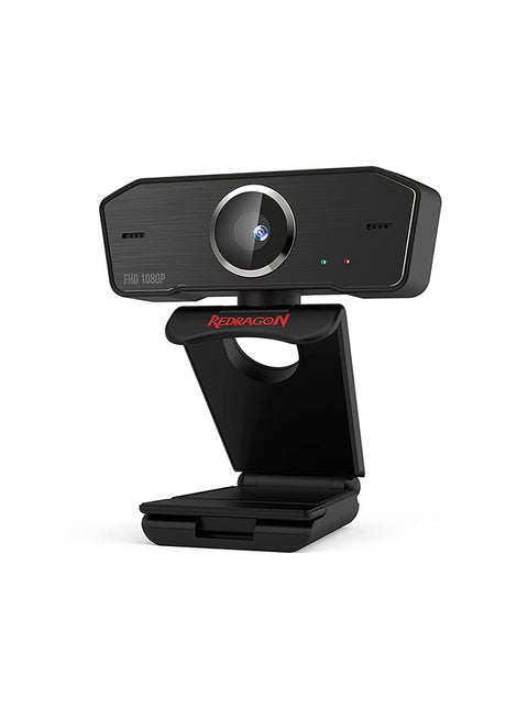 كاميرا ويب GW800 Hitman 1080P مع ميكروفون مزدوج مدمج، دوران 360 درجة - كاميرا ويب للكمبيوتر Skype 2.0 USB - 30 إطارًا في الثانية للدورات عبر الإنترنت ومؤتمرات الفيديو والبث