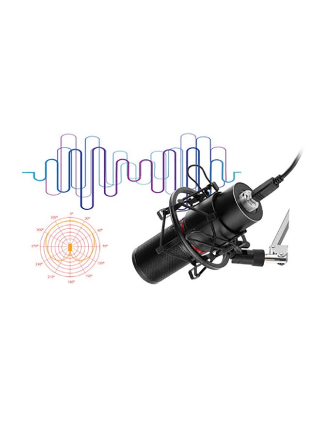 REDRAGON - GM300 USB Gaming Microphone, Computer PC Laptop Condenser Mic with Tripod Stand, Pop Filter, Shock Mount, Volume Control/Mute Button, for Streaming/Podcast/Studio Recording/YouTube/Skype - Image 1