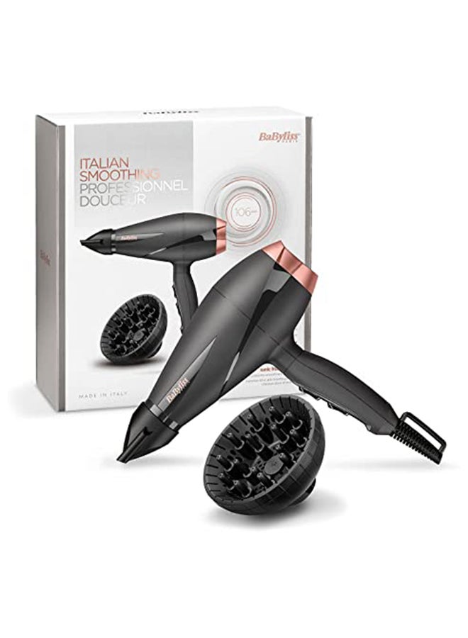 babyliss Smooth Pro Hair Dryer 6709De 2100 Watt Black/Rose Gold  - Image 4
